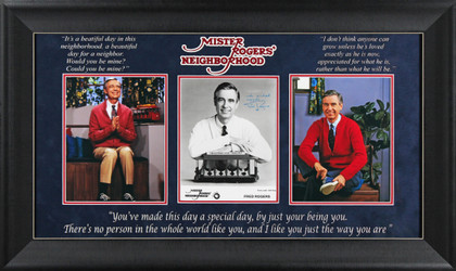 Fred Rogers Mister Rogers' Neighborhood Signed Framed 8x10 Photo BAS