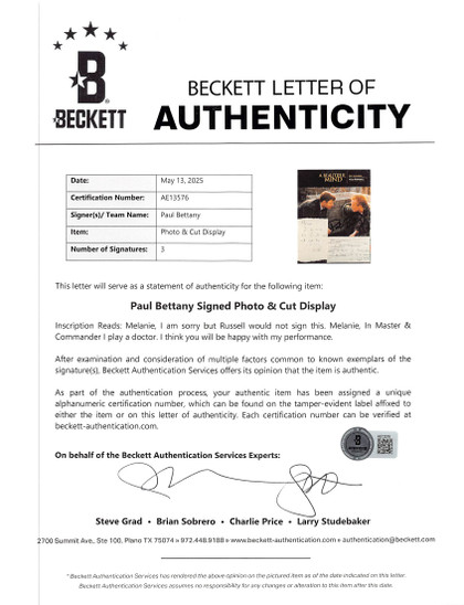 Paul Bettany A Beautiful Mind Signed 8.5x11 Magazine Page & Cuts BAS #AE13576