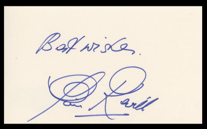 Clive Revill Star Wars Empire "Best Wishes" Signed 3x5 Index Card BAS #BS29441
