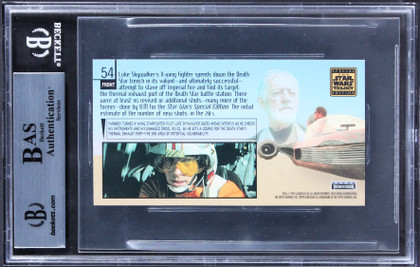 Star Wars (3) Werner, Green +1 Signed 1997 SW Trilogy SE #54 Card BAS Slabbed