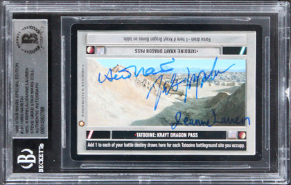 Star Wars (3) Narita, Krepela & Lauren Signed 1998 SW SE #291 Card BAS Slabbed