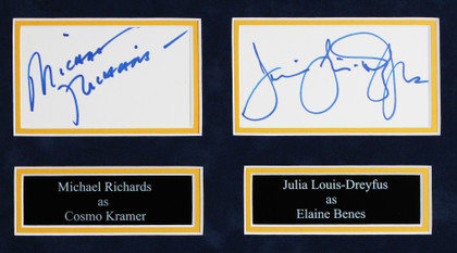 (4) Seinfeld, Alexander, Richards & Louis-Dreyfus Signed Framed Display BAS LOA