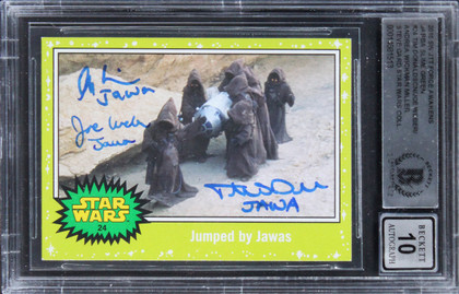 Star Wars (3) Donaldson +2 Signed 2015 JTTFA JSG #24 Card Auto 10! BAS Slabbed