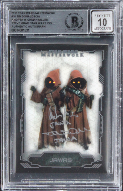 Star Wars (2) Donaldson & Miller Signed 2016 SW MW #18 Card Auto 10! BAS Slabbed