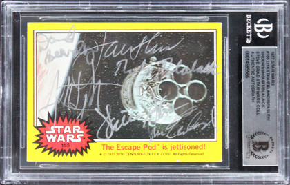Star Wars (6) Erland. Beasley, Blalack +3 Signed 1977 SW #155 Card BAS Slabbed