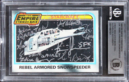 Star Wars (10) McAlister, Owyeung +8 Signed 1980 SW ESB ILM - RAS Card BAS Slab