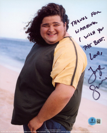 Jorge Garcia LOST "Thanks For Watching... Love" Signed 8x10 Photo BAS #BR43918
