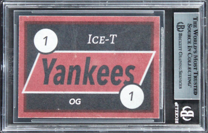 Ice T Body Count Authentic Signed Custom Trading Card BAS Slabbed 8