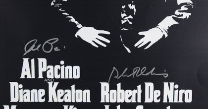 Al Pacino & Robert DeNiro The Godfather Authentic Signed 27x40 Poster BAS LOA