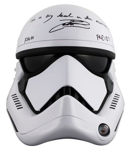 John Boyega Star Wars The Force Awakens "3x Insc" Signed Helmet JSA #CA61491