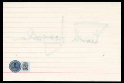 Frank Langella All Good Things Authentic Signed 4x6 Index Card BAS #BT02451