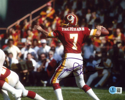 Commanders Joe Theismann Authentic Signed 8x10 Horizontal Photo BAS 1