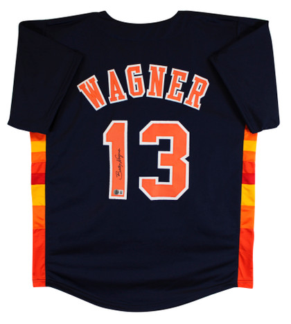 Billy Wagner Authentic Signed Navy Blue Pro Style Jersey BAS Witnessed