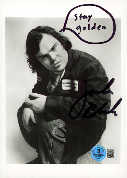 Jack Black School of Rock "Stay Golden" Authentic Signed 5x7 Photo BAS #BS29222
