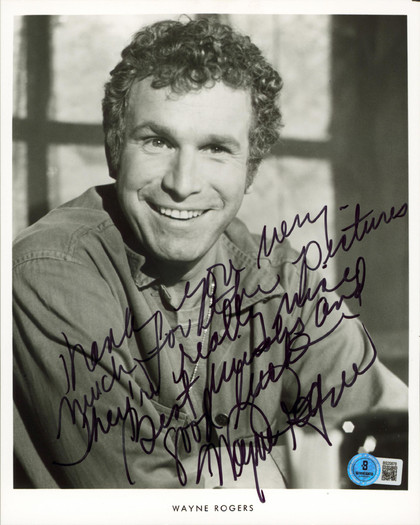 Wayne Rogers M*A*S*H "Best Wishes And Good Luck!" Signed 8x10 Photo BAS #BS20878