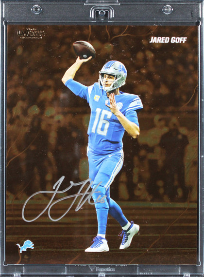 Lions Jared Goff Signed 8x10 2024 Emanate Under Wraps Orange 1st Ed. Photo FAN