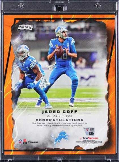 Lions Jared Goff Signed 8x10 2024 Emanate Under Wraps Orange 1st Ed. Photo FAN