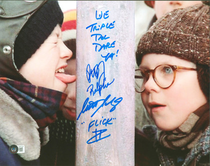Peter Billingsley & Scott Schwartz A Christmas Story Signed 11x14 Photo BAS