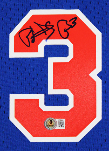 Knicks Patrick Ewing Authentic Signed Blue 1991-92 M&N Jersey BAS Witnessed