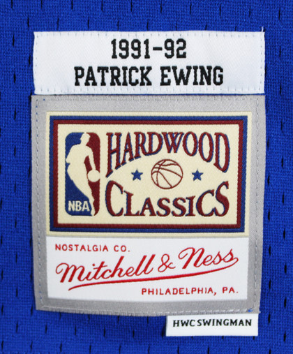 Knicks Patrick Ewing Authentic Signed Blue 1991-92 M&N Jersey BAS Witnessed