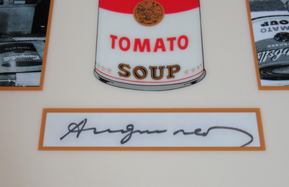 Signed Andy Warhol Display