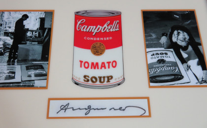 Signed Andy Warhol Display