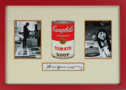Signed Andy Warhol Display