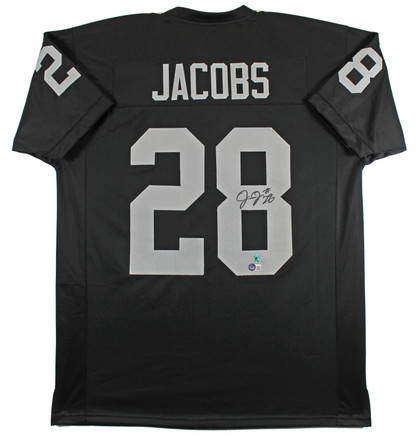 Josh Jacobs Authentic Signed Black Pro Style Jersey Autographed BAS Witnessed