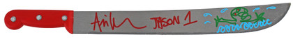Ari Lehman Friday The 13th "Jason 1" Signed Machete w/ Sketch BAS Witnessed