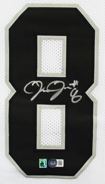 Josh Jacobs Authentic Signed White Pro Style #8 Jersey BAS Witnessed