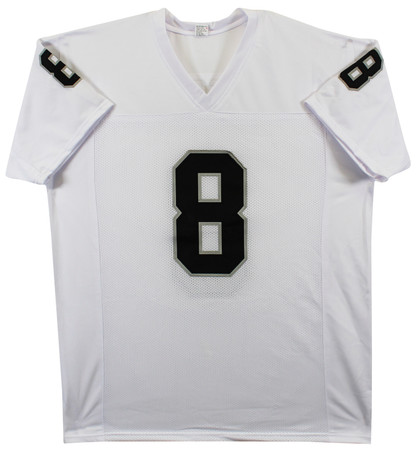 Josh Jacobs Authentic Signed White Pro Style #8 Jersey BAS Witnessed