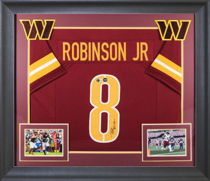 Brian Robinson Jr. Authentic Signed Maroon Pro Style Framed Jersey BAS Witnessed