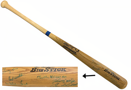 Hof Greats Signed Rawlings Adirondack Pro Ring Bat  7 Sigs  Beckett Review (Whitey Ford/Johnny Mize/Billy Herman/George Kell)