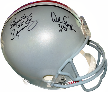 Hopalong Cassady & Archie Griffin Dual Signed Ohio State Buckeyes Riddell Fs Rep Helmet W/ Heisman Insc  Tri Star Hologram
