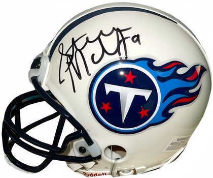 Steve Mc Nair Signed Tennessee Titans Riddell Nfl Mini Helmet #9– Beckett Review (Air Mc Nair/1999 Afc Champs)