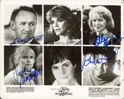 Twice in a Lifetime (4) Hackman, Burstyn, +2 Signed 8x10 Photo BAS #AE13786