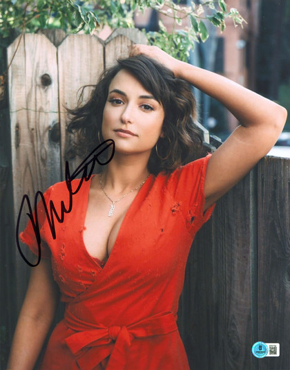 Milana Vayntrub AT&T Actress Authentic Signed 11x14 Vertical Photo BAS #BT67799