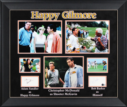 Happy Gilmore (3) Sandler, McDonald & Barker Signed Framed Display BAS #AE13682