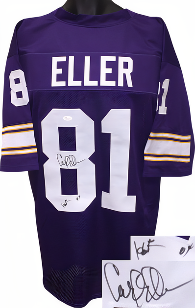 Carl Eller Signed Purple Tb Custom Stitched Pro Style Football Jersey Hof 04 Xl  Jsa Itp Hologram