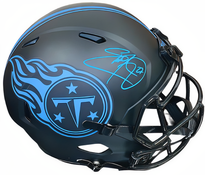 Eddie George Signed Tennessee Titans Riddell Speed Eclipse Fs Rep Helmet #27  Beckett Witnessed