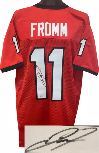 Jake Fromm Signed Georgia Red Custom Stitched College Football Jersey Xl  Beckett/Bas