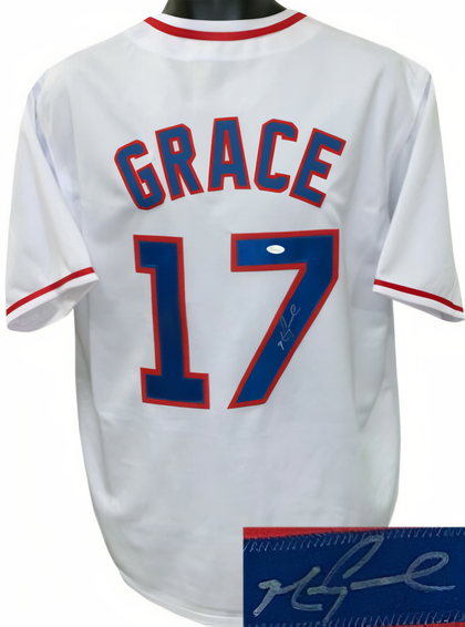 Mark Grace Signed Chicago White Tb Custom Stitched Pro Baseball Jersey Xl  Jsa Witnessed Hologram