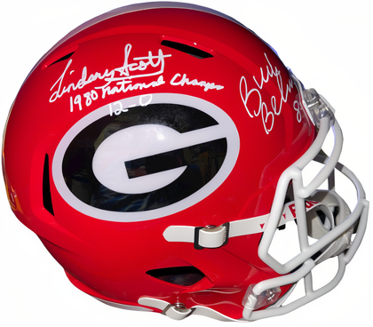 Buck Belue & Lindsay Scott Dual Signed Georgia Bulldogs Riddell Fs Speed Rep Helmet  Bas/Beckett  12 0/1980 National Champs