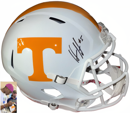 Hendon Hooker Signed Tennessee Volunteers Riddell Fs Rep Speed Helmet #5  Jsa Signature Debut