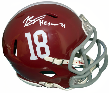 Bryce Young Signed Alabama Crimson Tide Riddell #18 Speed Mini Helmet Heisman '21  Beckett/Bas Witnessed