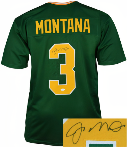 Joe Montana Signed Notre Dame Green Tb Custom Stitched College Football Jersey Xl  Jsa
