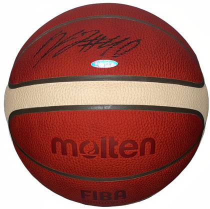 Keldon Johnson Signed Official Leather Fiba Molten Game Basketball   Upper Deck (San Antonio Spurs/Kentucky Wildcats/Gold Medal)