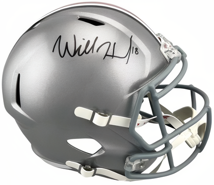 Will Howard Signed Ohio State Buckeyes Riddell Rep Full Size Speed Helmet #18  Psa Witnessed