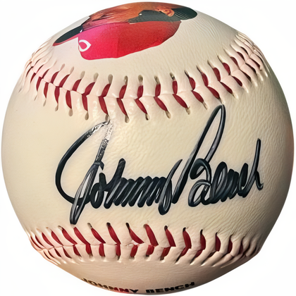 Johnny Bench Signed Fotoball Usa Mlb Baseball  Fotoball Usa Coa (Cincinnati Reds)