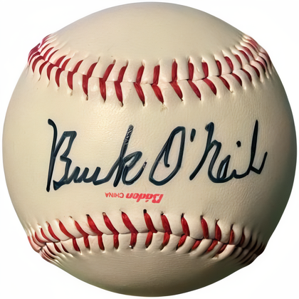 Buck O'neil Signed Baden Negro League Museum Logo Baseball  Coa (Kc Monarchs/Hof/Chicago Cubs) Version 1